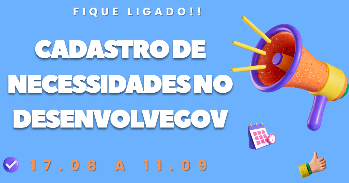 Prazo para cadastramento das necessidades de desenvolvimento 2027